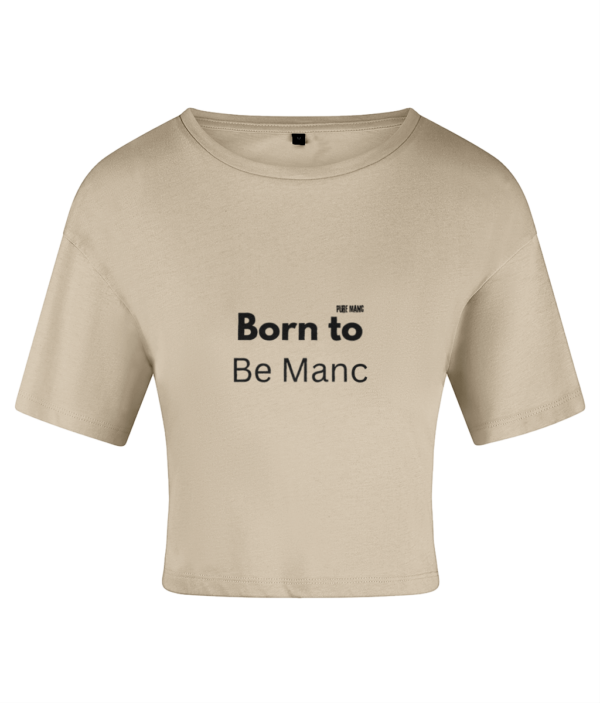 Women's Crop Top Born to Be Manc Pure Manc - Image 3